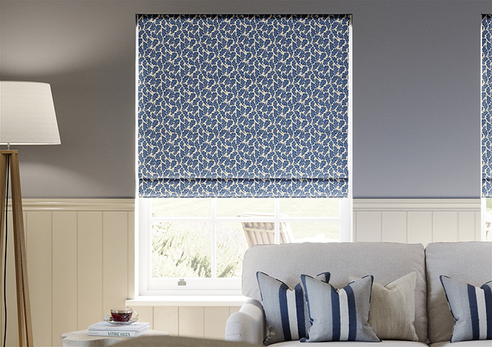 Land & Shore Oak Leaf, Blue - Roman Blind - Image 3